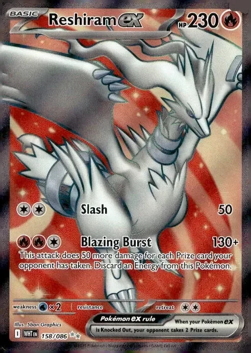 Producto - Reshiram ex - 158/086 - White Flare - Holo