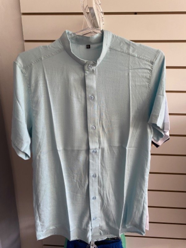 Producto - Camisa Lino Celeste Talle S