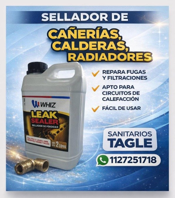 Producto - Sellador de Calderas, Caños, Radiadores y Piso Radiante.
