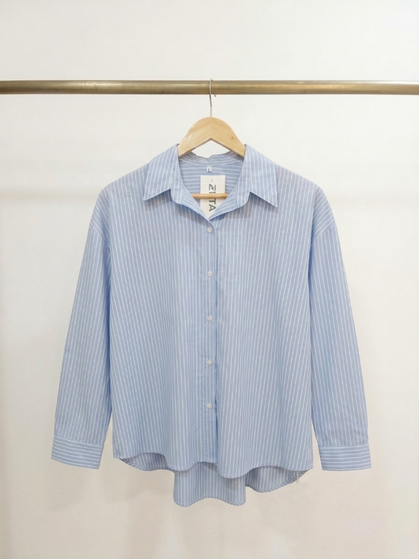 Producto - Camisa rayada azul - 0