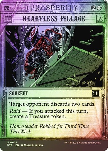 Producto - Heartless Pillage Showcase Foil  Breaking News
