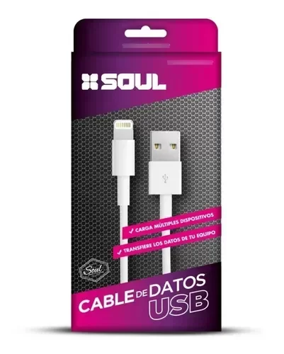 Producto - Cable USB-LIGHTNING Soul 1Mt