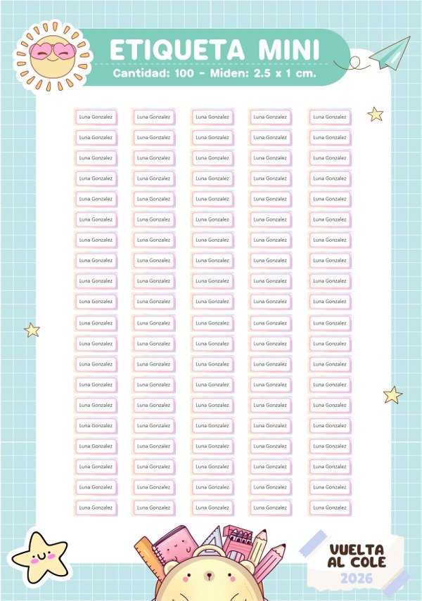 Producto - Etiquetas MINI