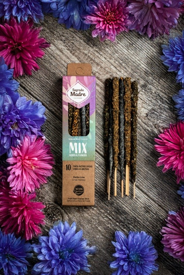 Producto - Sahumerios "Mix Hierbas y Flores" x10 u.