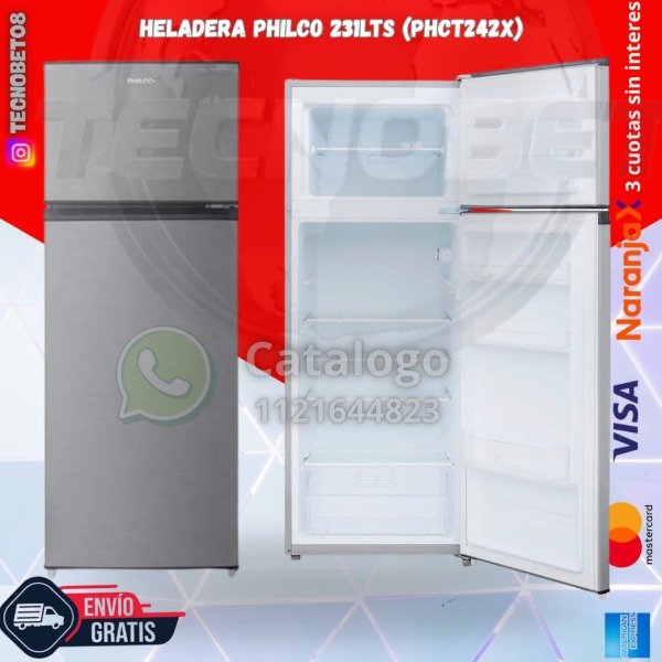 Producto - HELADERA PHILCO CICLICA 231LTS, INOX