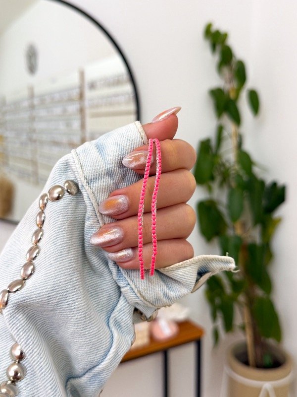 Producto - Pulseras elastizadas x2 strass rosa chicle