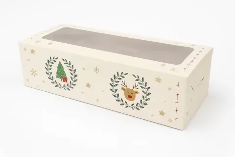 Producto - Caja para budín navideña 8x24x8