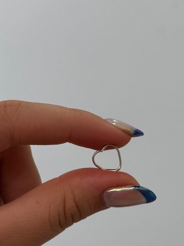 Producto - Argollita corazón plata 925