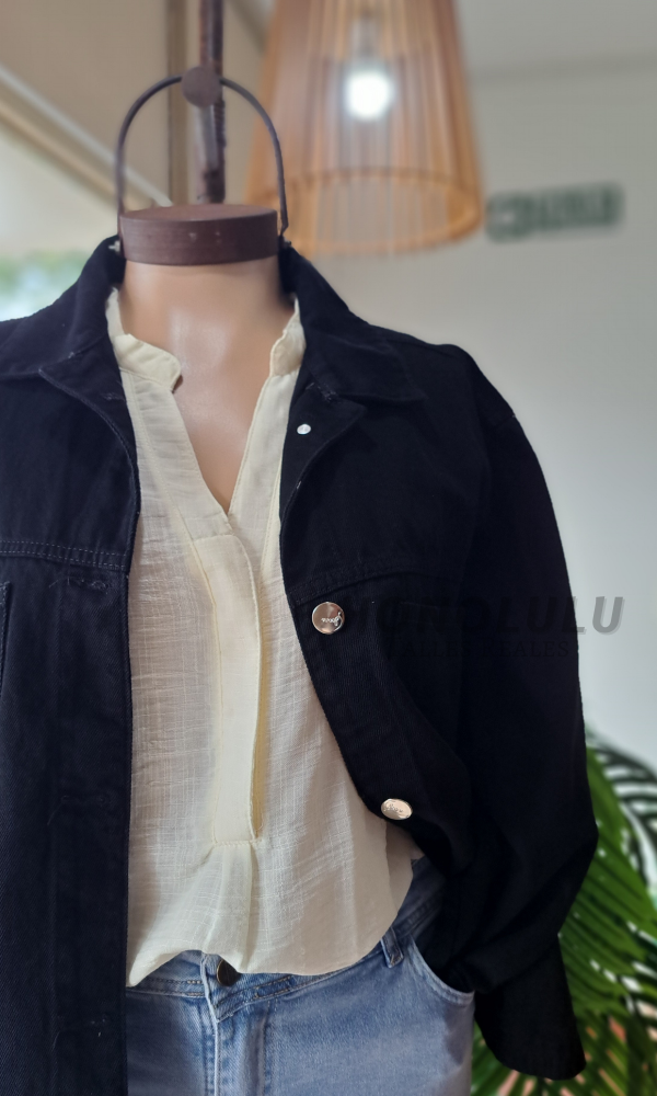 Producto - Camisaco de Jean Negro - 2