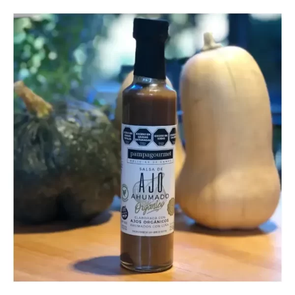 Producto - AJO AHUMADO ORGANICO PAMPA GOURMET x 250ml -Sin Tacc