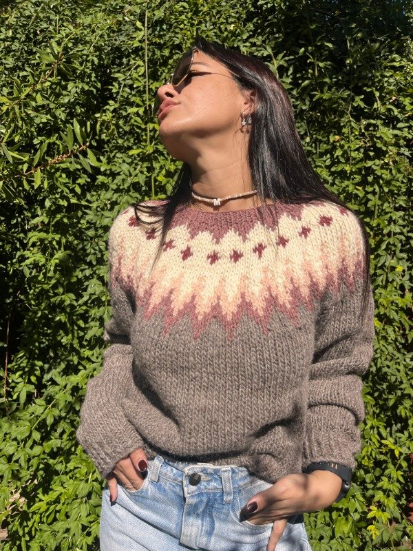 Producto - Sweater base vison de lana de oveja.