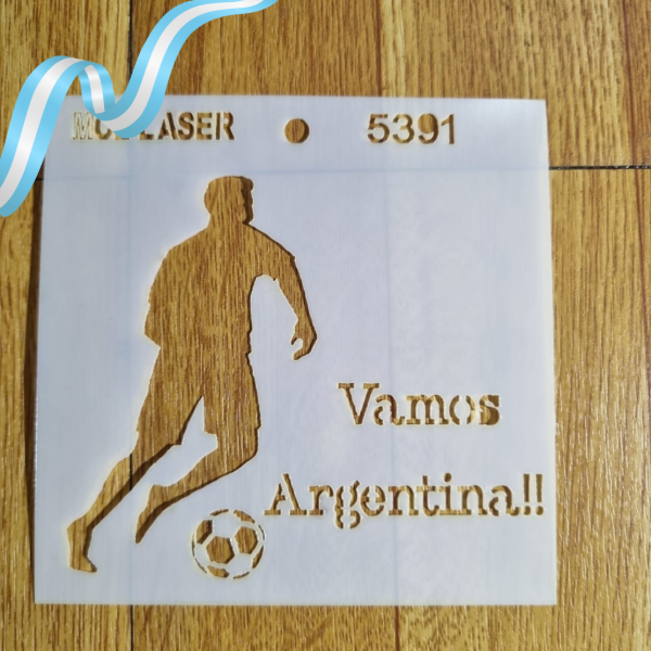 Producto - St 5391 de10x10 cm Stencil Mundial 2026 Frase