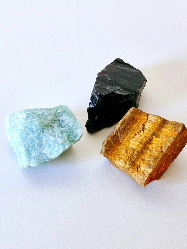 Producto - Kit Piedras Energéticas Protección: Cuarzo Verde, Obsidiana, Ojo de Tigre - 4