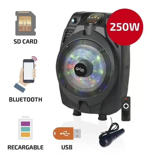 Producto - Parlante Over tech 100 bluetooth 250wts (sin control remoto) (OUTLET)