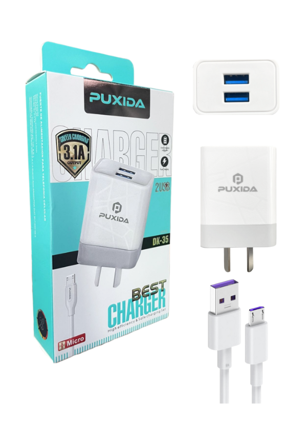 Producto - CARGADOR PUXIDA V8 3.1A DK35