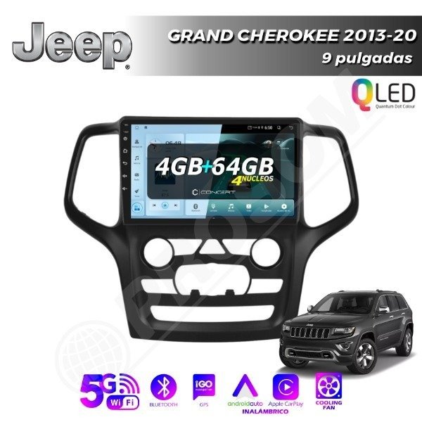 Producto - MULTIMEDIA JEEP GRAND CHEROKEE 2013/20 - 9" CON CAR PLAY Y ANDROID AUTO
