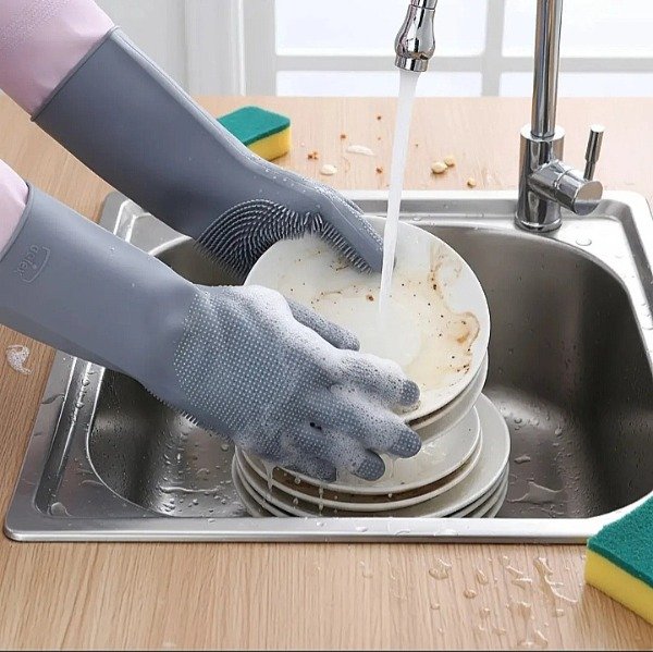 Producto - Guantes esponja silicona