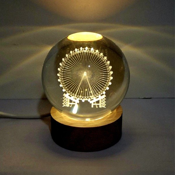 Producto - Velador Esfera Cristal Rueda de la Fortuna