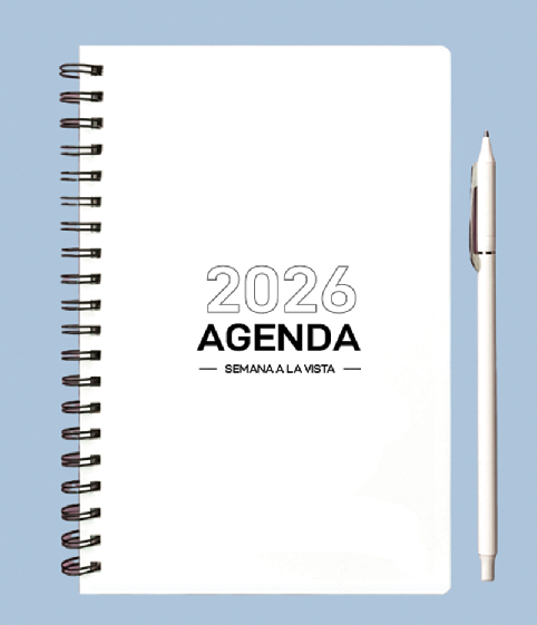 Producto - AGENDA SEMANA A LA VISTA 2026 - HORIZONTAL CON HORARIO