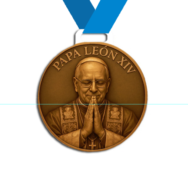 Producto - Medalla Plastica Personalizada visita Papa León XIV #15 - 4
