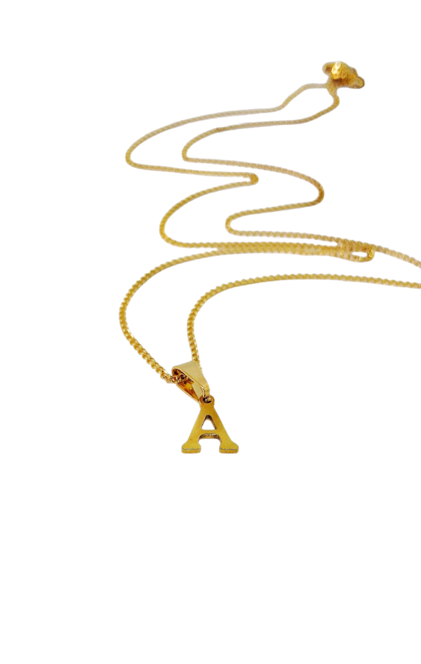 Producto - Inicial dorada pequeña letra A