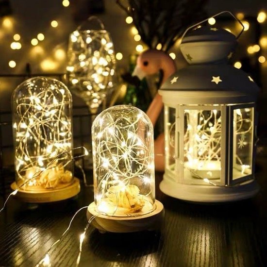 Producto - Guirnalda luz alambre led cálida