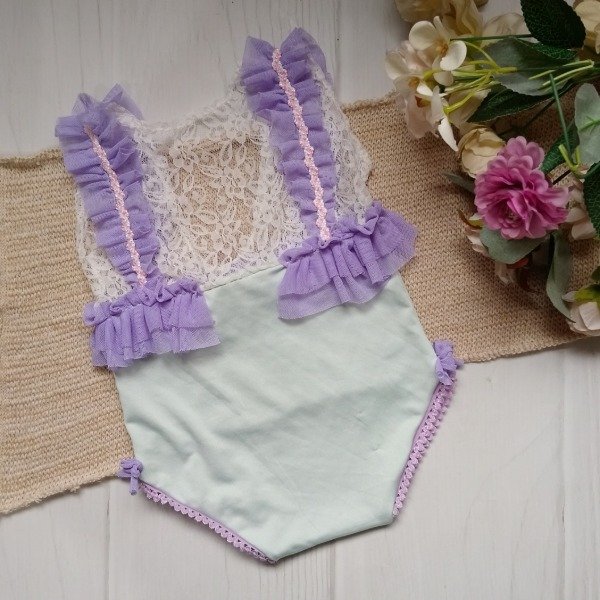 Producto - Body verde/lila 3-4m