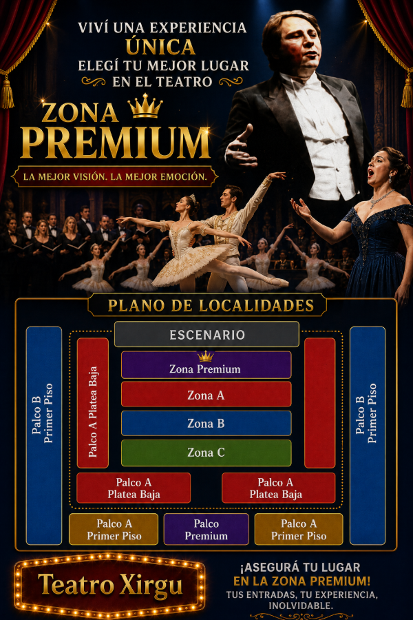 Producto - Entradas para el show en TEATRO MARGARITA XIRGU ZONA PREMIUM