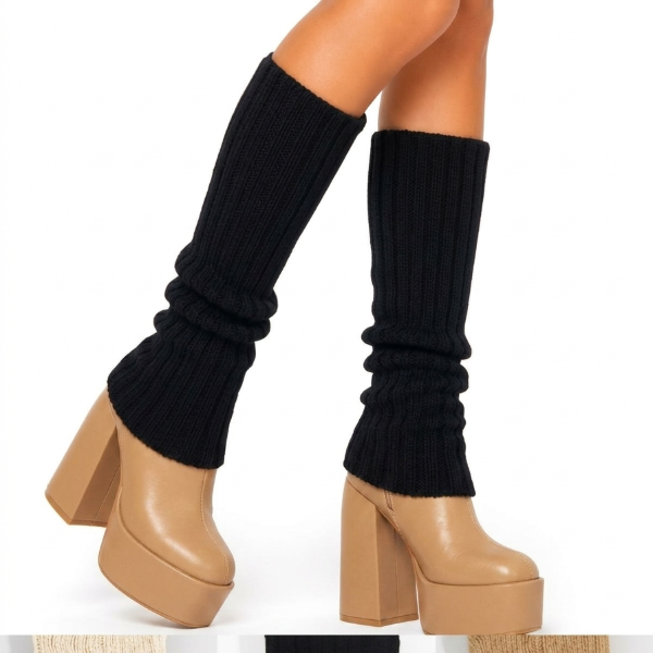 Producto - Polainas Tejidas Woven Negro