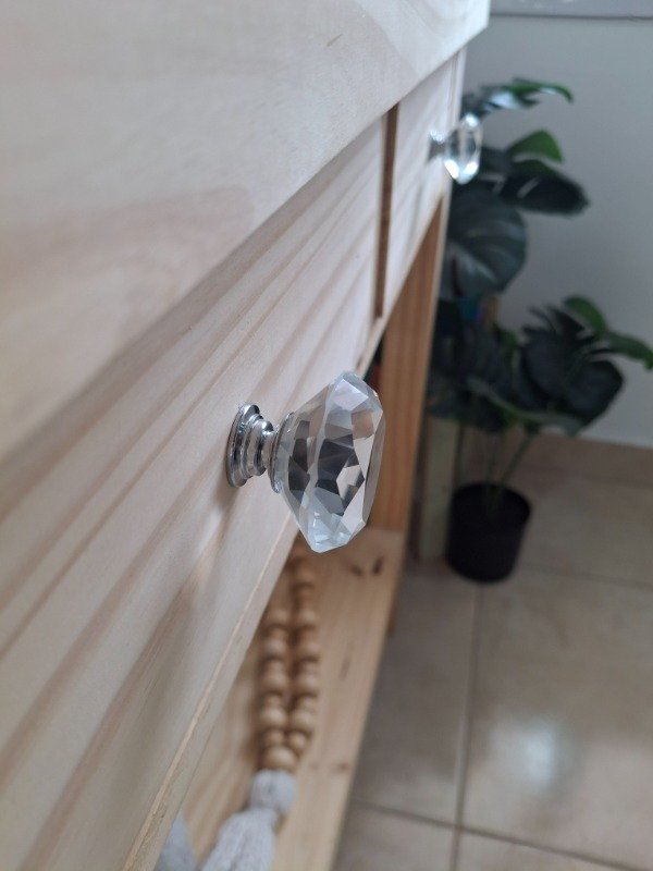 Producto - Tirador cristal diamante 4 cm