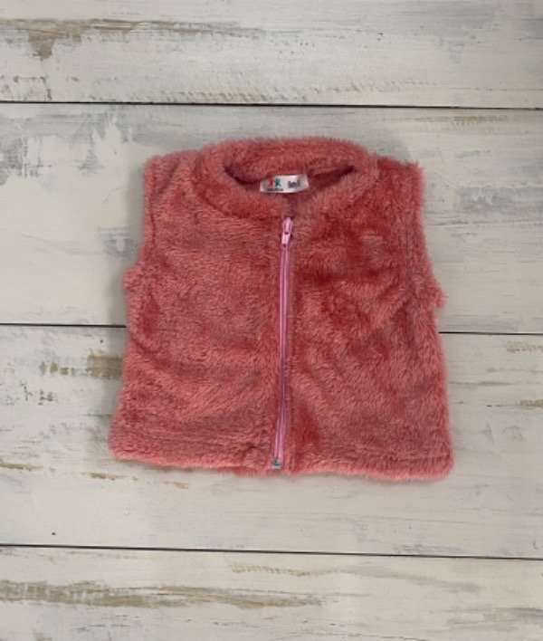 Producto - Chaleco corderito rosa (bebé) cierre