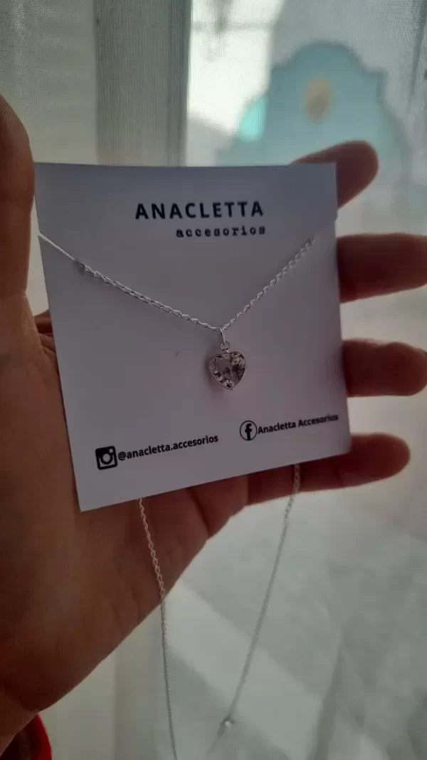 Producto - Gargantilla cora cubic con cadenita de 50 cm