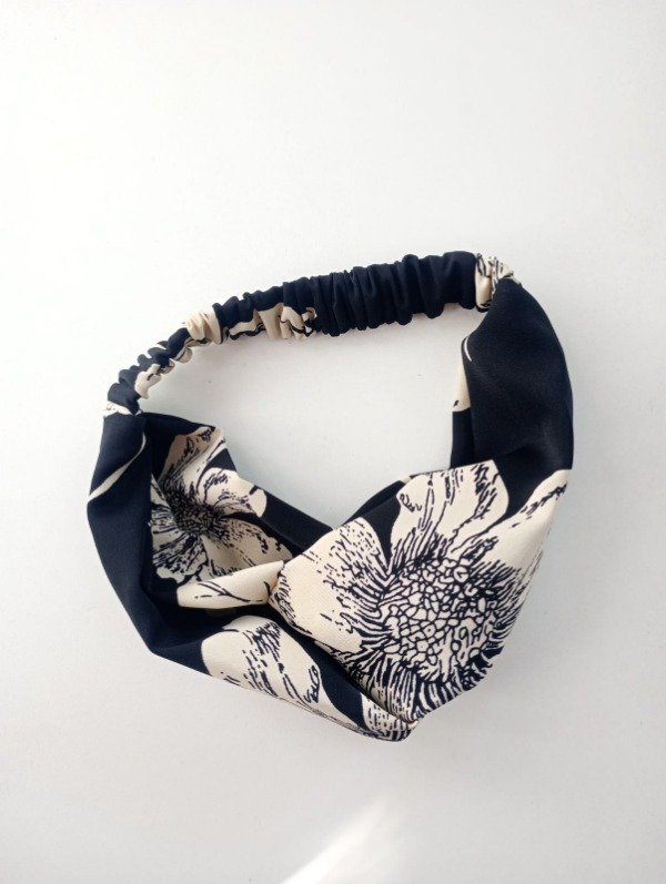 Producto - Turbante flower negro