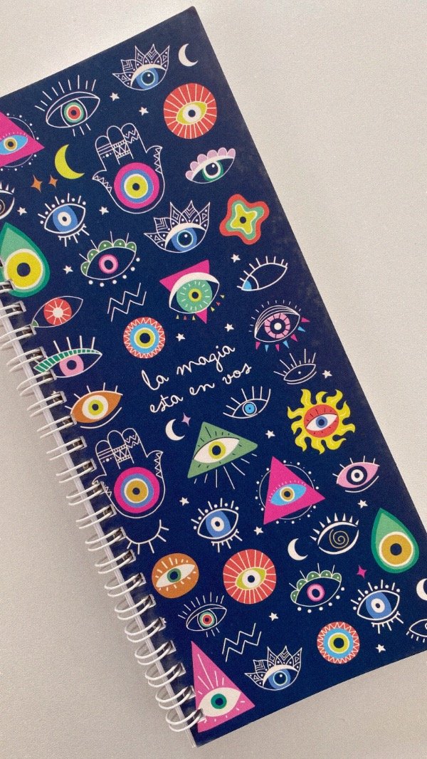 Producto - Libreta anillada alargada. Magia