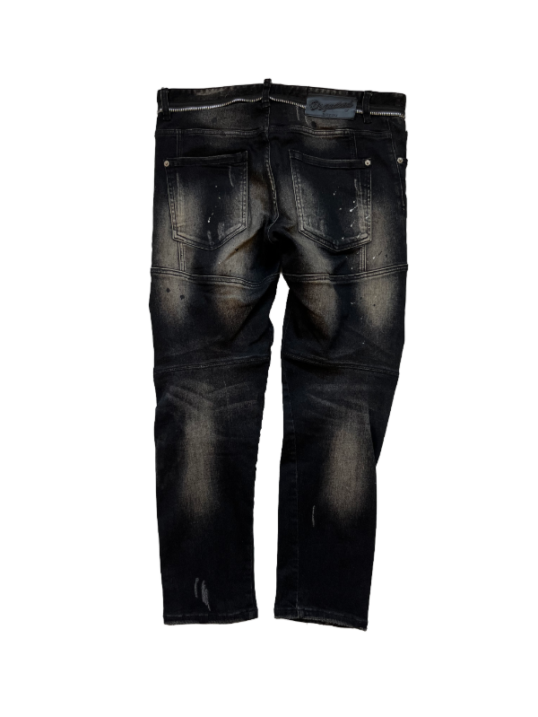 Producto - Dsquared2 Distressed Paint Splatter Biker Denim Jeans - 1