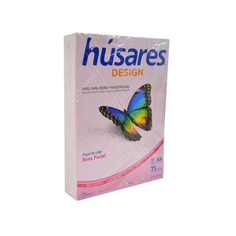 Producto - HOJA A4 HÚSARES POR UNIDAD 75GRS/M2 ROSADO