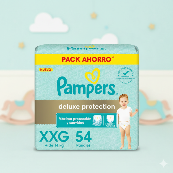 Producto - Pampers Deluxe Protection XXG x54 unidades (+ de 14 kg)