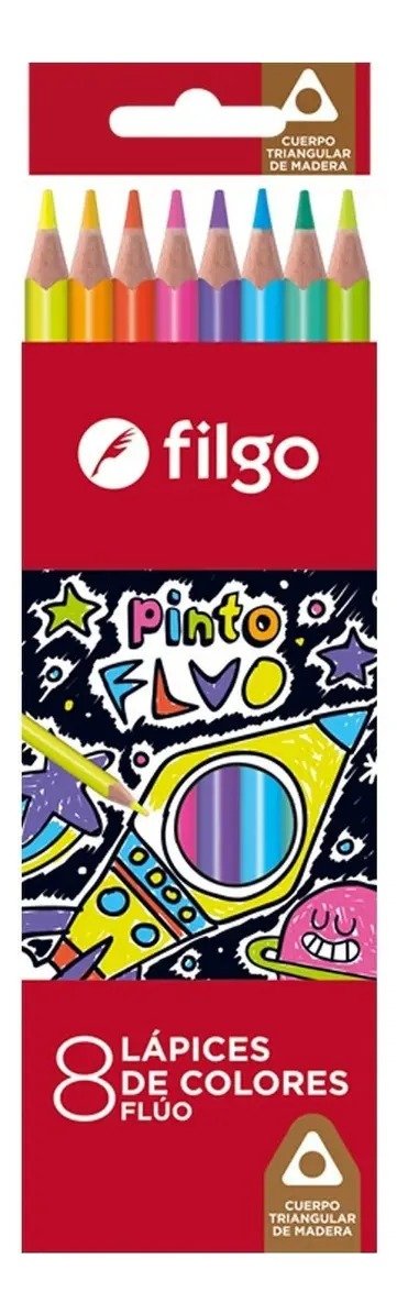 Producto - Lapices de Color Filgo X 8 Fluo PN401 E8 FLU - 1