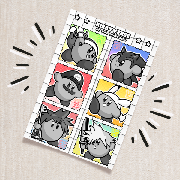 Producto - Planchita Stickers Kirby