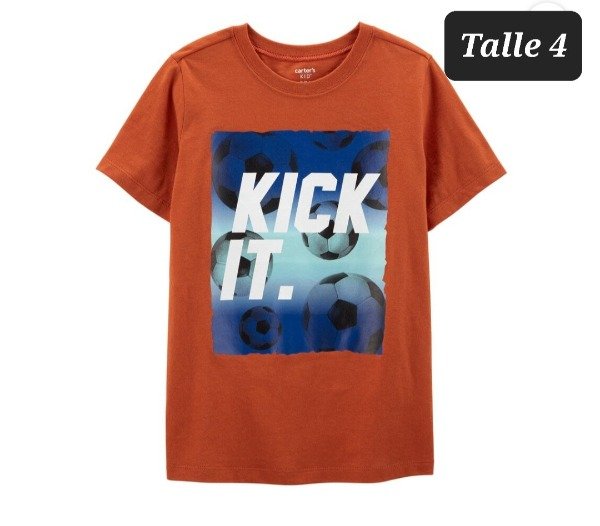 Remera manga corta carters talle 4 futbol