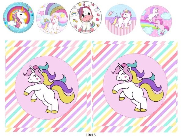 Producto - LAMINA TORTA RECTANGULAR O CAKE PIÑATA UNICORNIO