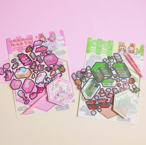 Producto - Escenario para Armar con Stickers Labubu (son coleccionables)