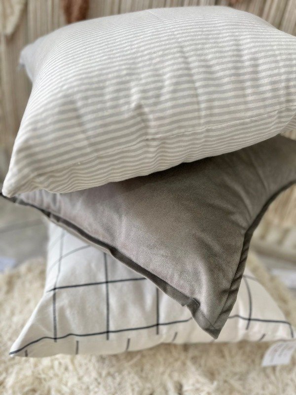 Producto - Combo de 3 Almohadones - Gris