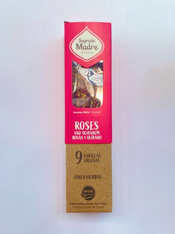 Producto - Sagrada Madre 9 Varillas Gruesas OLIBANO y ROSAS
