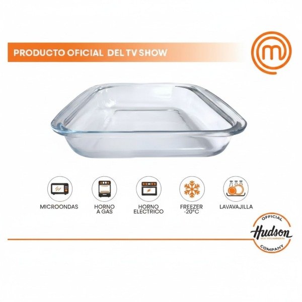 Producto - ASADERA CUADRADA DE VIDRIO TEMPLADO HUDSON 24X22X5CM - 2