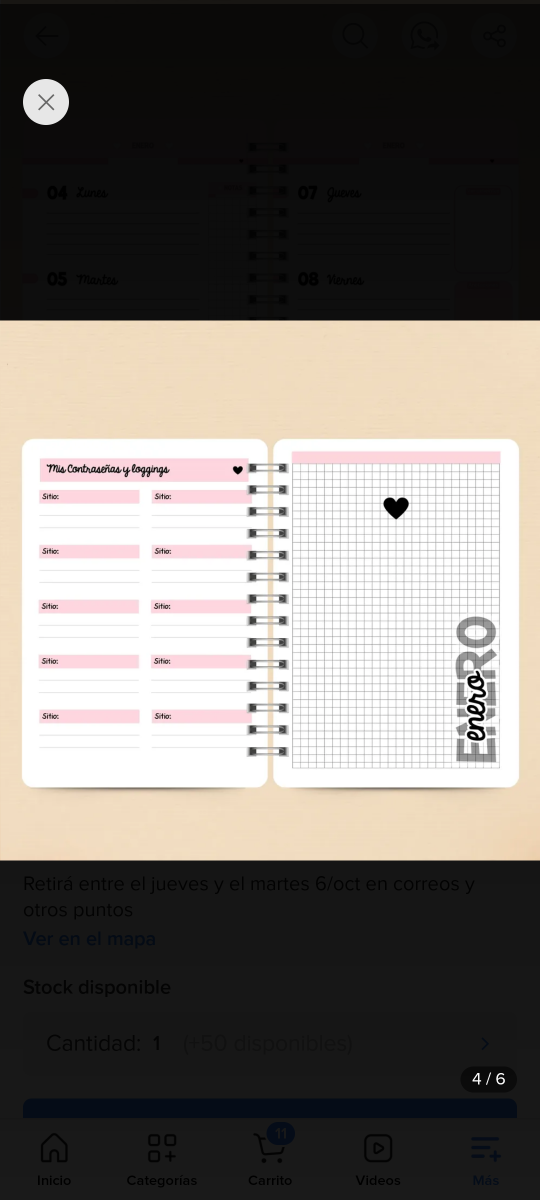 Producto - AGENDA SEMANAL SWEET - 4