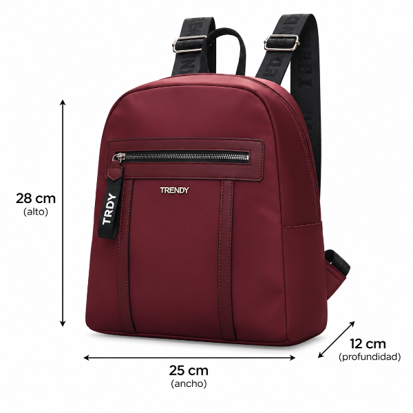 Producto - Mochila Trendy tela Bordo - 1