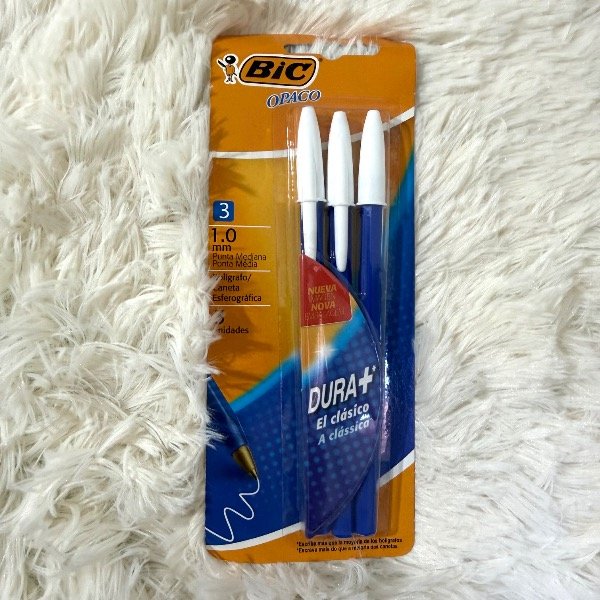 Producto - Bolígrafo Bic trazo grueso azul x3
