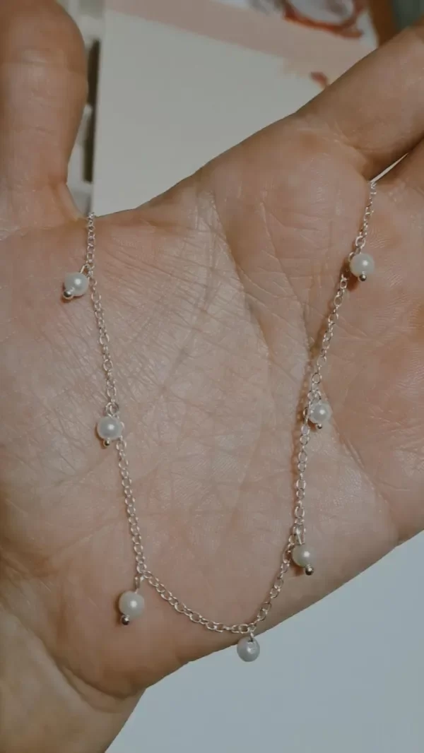 Producto - Collar de Plata 35cm con Perlas
