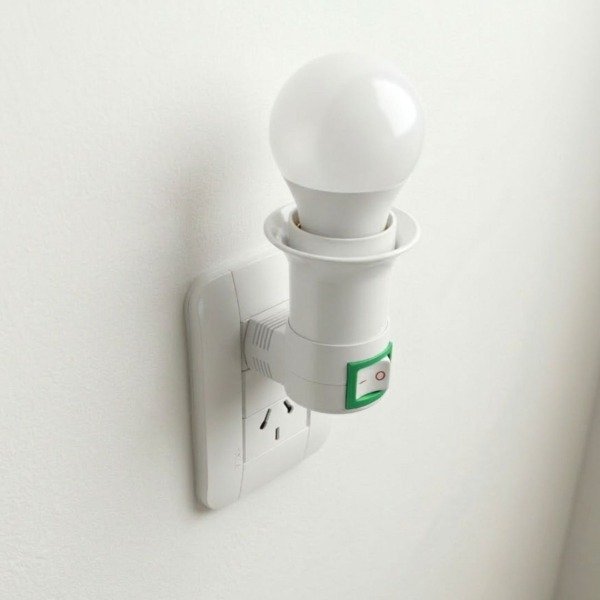 Producto - ADAPTADOR PARA FOCO PORTALÁMPARA CON ENCHUFE E INTERRUPTOR